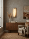 alabaster ribbed wall sconce led