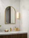 alabaster ribbed wall sconce led