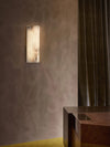 alabaster ribbed wall sconce led