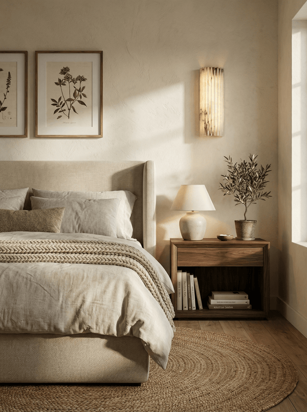 alabaster ribbed wall sconce led