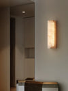 alabaster ribbed wall sconce led
