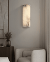 alabaster ribbed wall sconce led