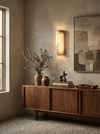 alabaster ribbed wall sconce led