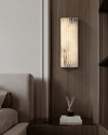 alabaster ribbed wall sconce led