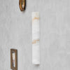 alabaster ribbed wall sconce led