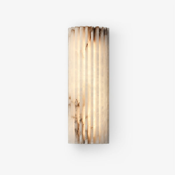 alabaster ribbed wall sconce led