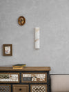 alabaster ribbed wall sconce led