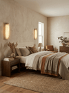 alabaster ribbed wall sconce led