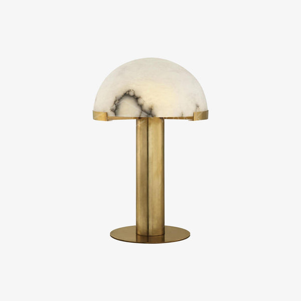 alabaster table lamp bronze gold bedside nightstand living room