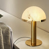 alabaster table lamp bronze gold bedside nightstand living room