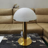 alabaster table lamp bronze gold bedside nightstand living room