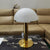 alabaster table lamp bronze gold bedside nightstand living room