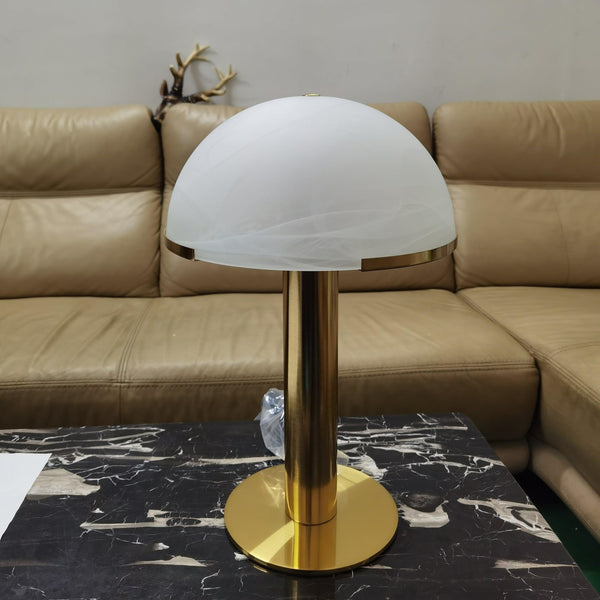 alabaster table lamp bronze gold bedside nightstand living room