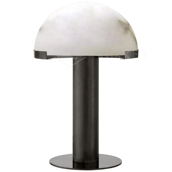 alabaster table lamp bronze gold bedside nightstand living room