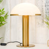 alabaster table lamp bronze gold bedside nightstand living room