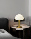 alabaster table lamp bronze gold bedside nightstand living room