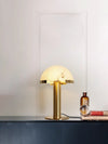 alabaster table lamp bronze gold bedside nightstand living room