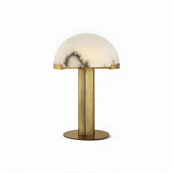 alabaster table lamp bronze gold bedside nightstand living room