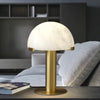 alabaster table lamp bronze gold bedside nightstand living room
