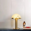 alabaster table lamp bronze gold bedside nightstand living room