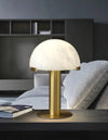 alabaster table lamp bronze gold bedside nightstand living room