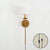 antique gold iron fabric plug in wall lamp