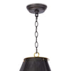 antiqued white iron cone pendant light gold interior