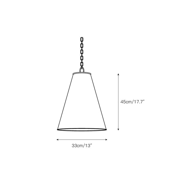 antiqued white iron cone pendant light gold interior