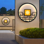 Asian Style Outdoor Led Landscape Decorative Lighting Wall Lamp For Villa Courtyard