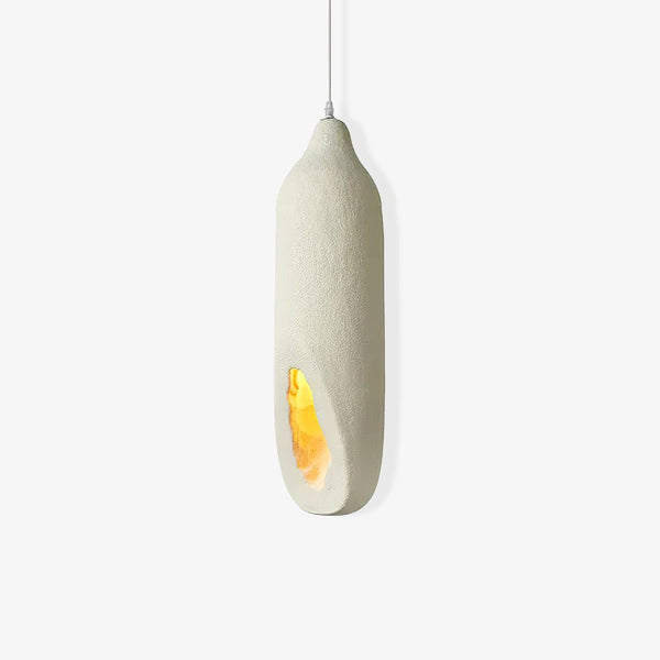 beige wabi sabi drop pendant light for dining room and bedroom