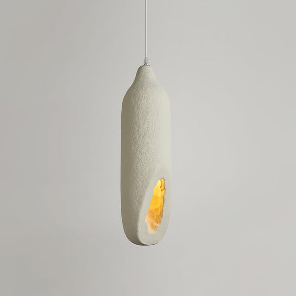 beige wabi sabi drop pendant light for dining room and bedroom