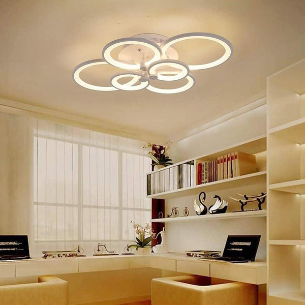 Elegant Semi Flush Mount Ceiling Lights With Unique Overlapping Rings
