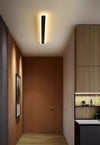 black acrylic iron linear led wall light