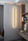 black acrylic iron linear led wall light