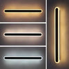 black acrylic iron linear led wall light