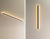 black acrylic iron linear led wall light