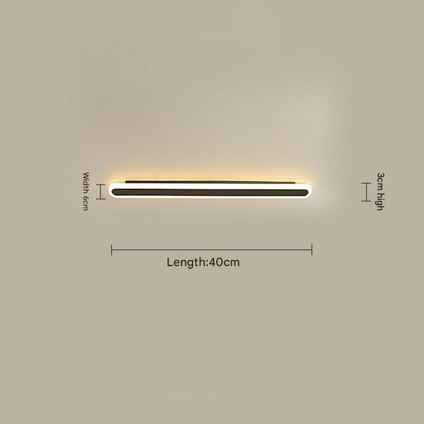 black acrylic iron linear led wall light