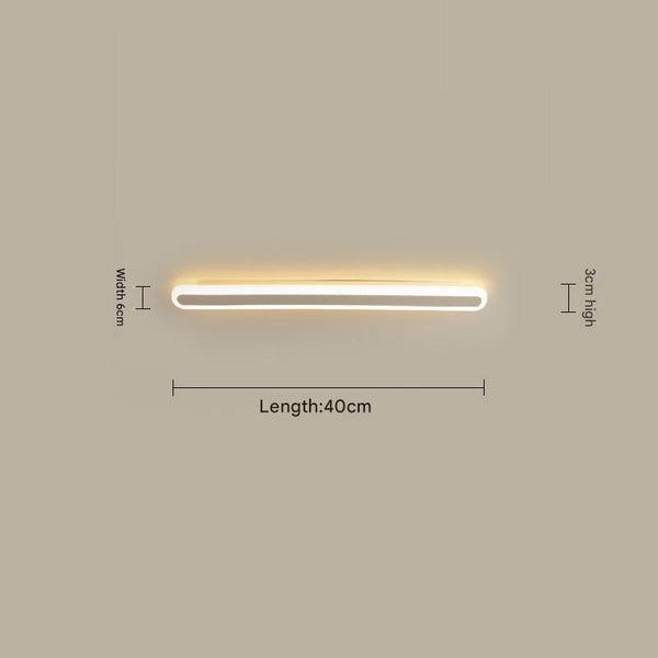 black acrylic iron linear led wall light