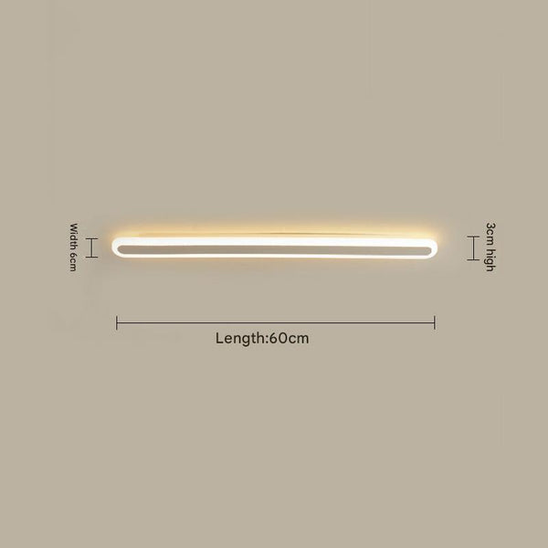 black acrylic iron linear led wall light