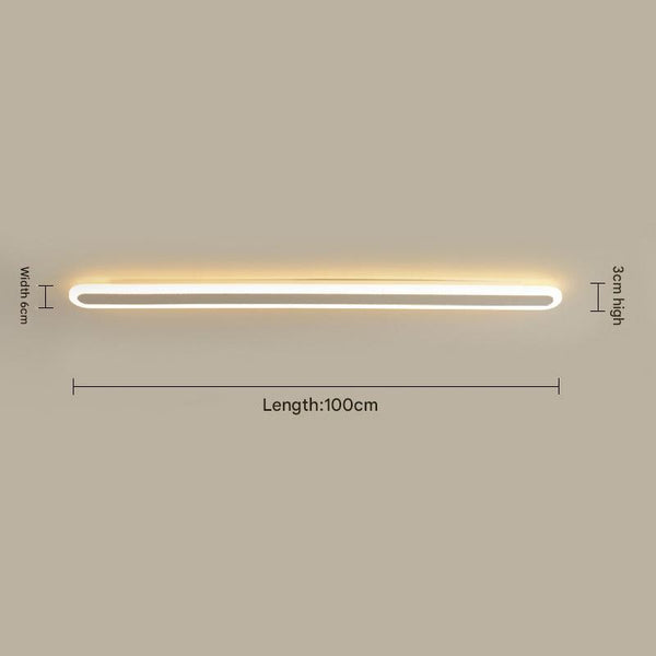 black acrylic iron linear led wall light