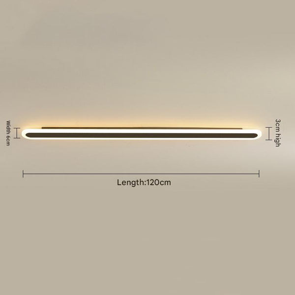black acrylic iron linear led wall light