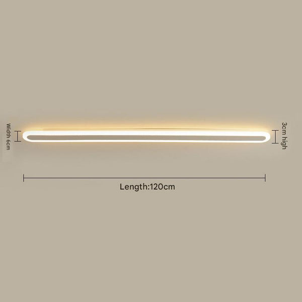 black acrylic iron linear led wall light