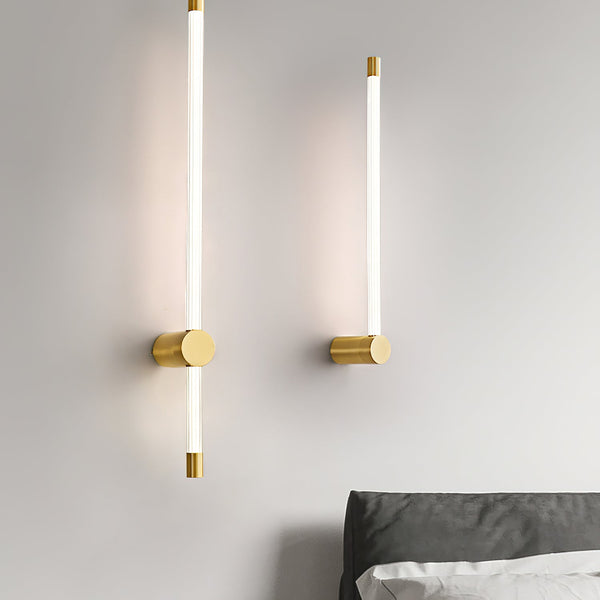 black copper linear led rechargeable wall sconce