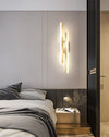 black gold iron acrylic linear led wall light