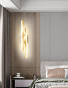 black gold iron acrylic linear led wall light