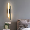 black gold iron acrylic linear led wall light