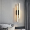 black gold iron acrylic linear led wall light