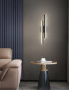 black gold iron acrylic linear led wall light