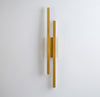 black gold iron acrylic linear led wall light