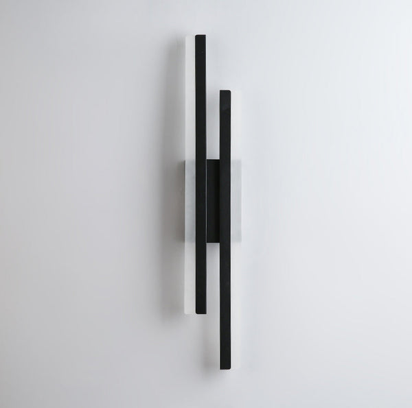 black gold iron acrylic linear led wall light
